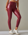 High-Waist Leather Leggings