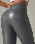 High-Waist Leather Leggings
