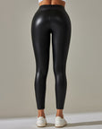 High-Waist Leather Leggings