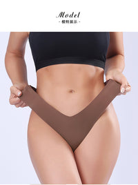 Thumbnail for Seamless Low-Waist Ice Silk Thong (4-Pack)