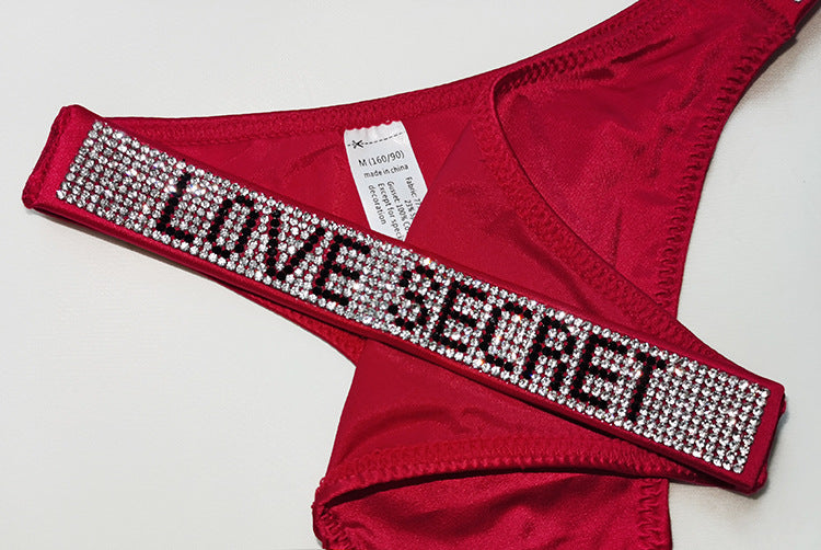 Sexy Rhinestone Low-Waist T-Back G-String