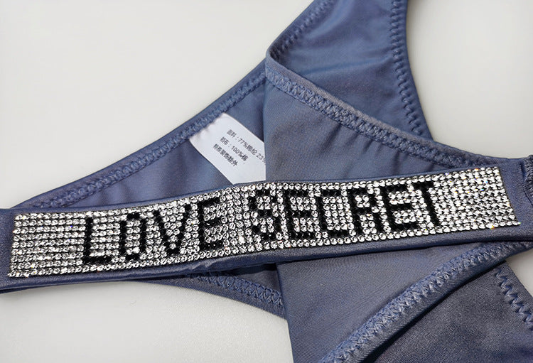 Sexy Rhinestone Low-Waist T-Back G-String