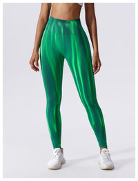 Thumbnail for Emerald Aurora Shaping Scrunch Bum Leggings