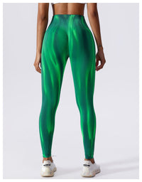 Thumbnail for Emerald Aurora Shaping Scrunch Bum Leggings