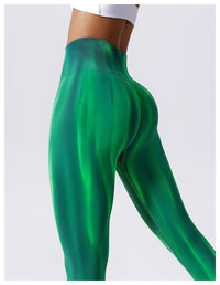 Thumbnail for Emerald Aurora Shaping Scrunch Bum Leggings