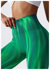 Thumbnail for Emerald Aurora Shaping Scrunch Bum Leggings