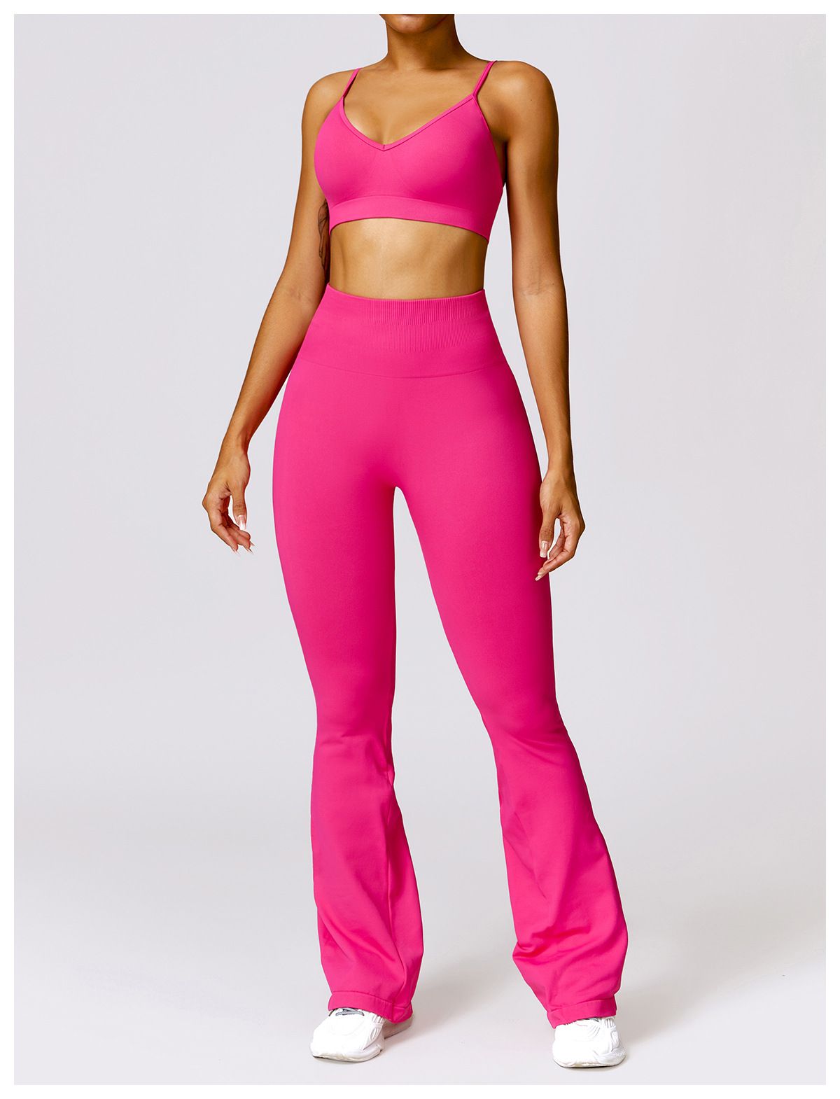 Halter Bra and Scrunchy Flare Pant Set