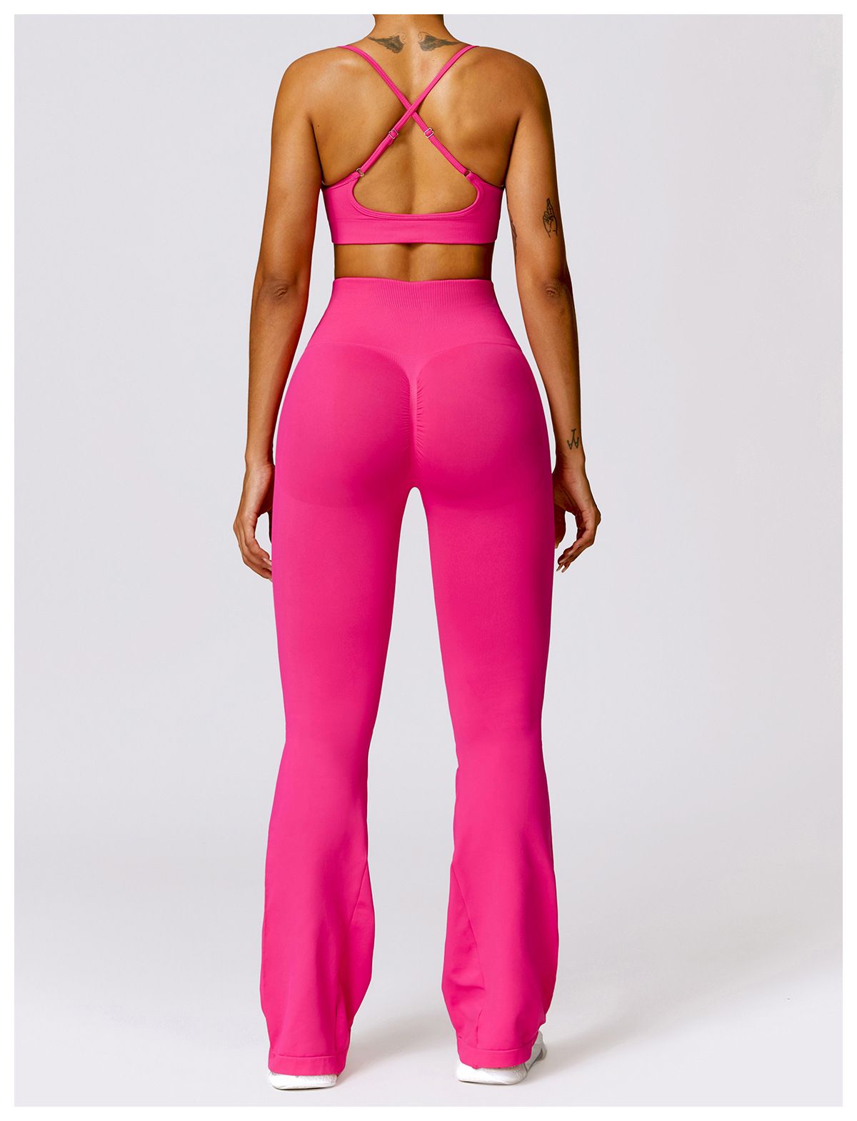 Halter Bra and Scrunchy Flare Pant Set