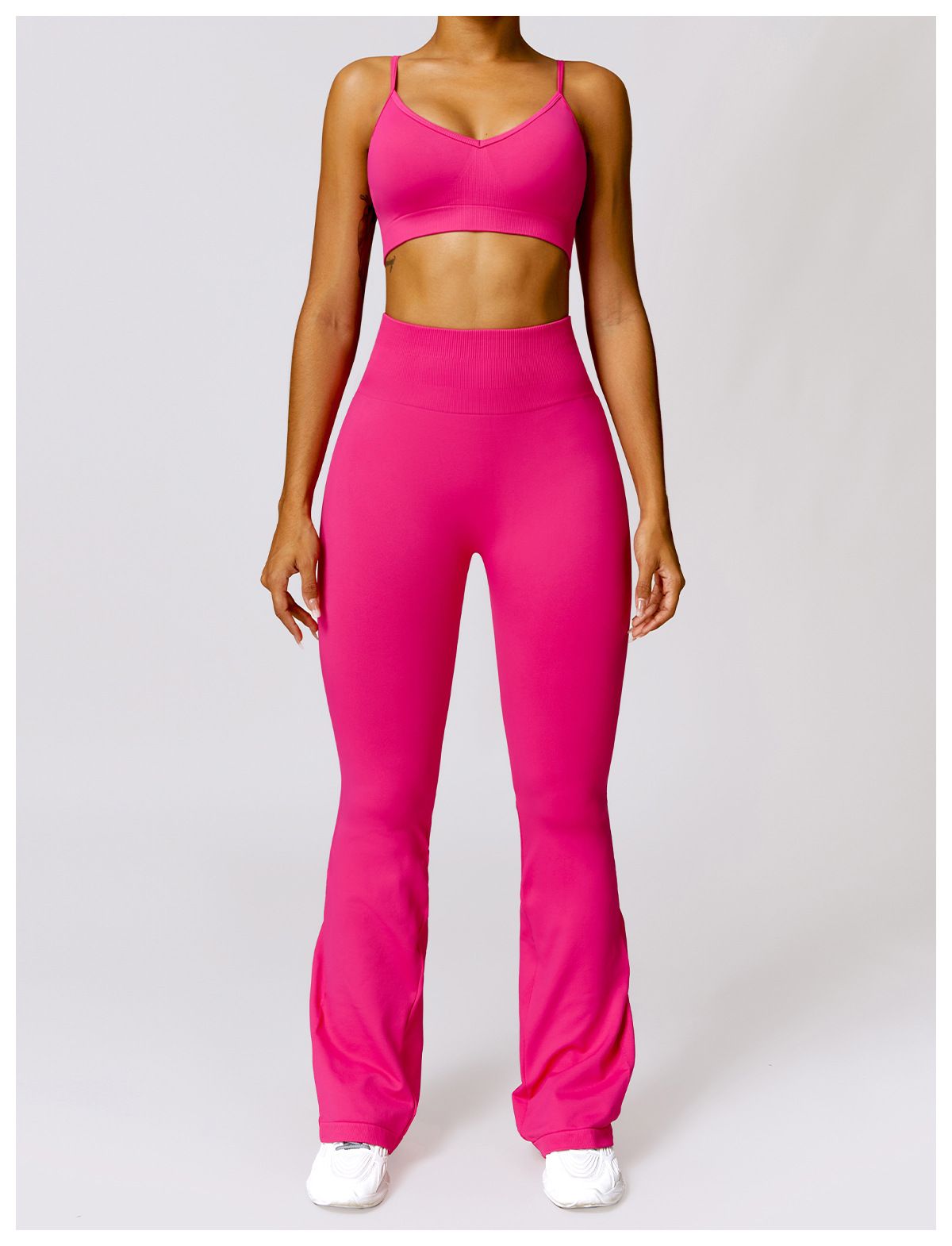 Halter Bra and Scrunchy Flare Pant Set