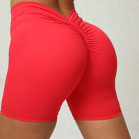 Thumbnail for Low V-Back Scrunch Bum Biker Shorts