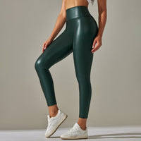 Thumbnail for High-Waist Leather Leggings