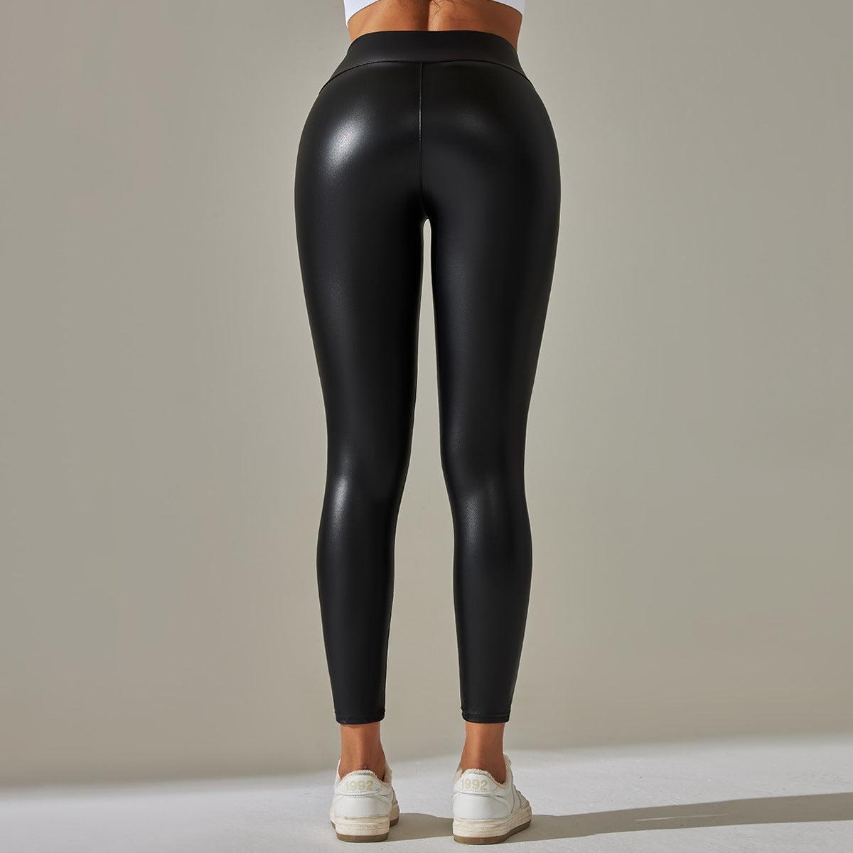 High-Waist Leather Leggings