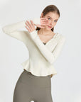 BEIGE RELAXED ZIPPER JACKET - Amber & Ivy